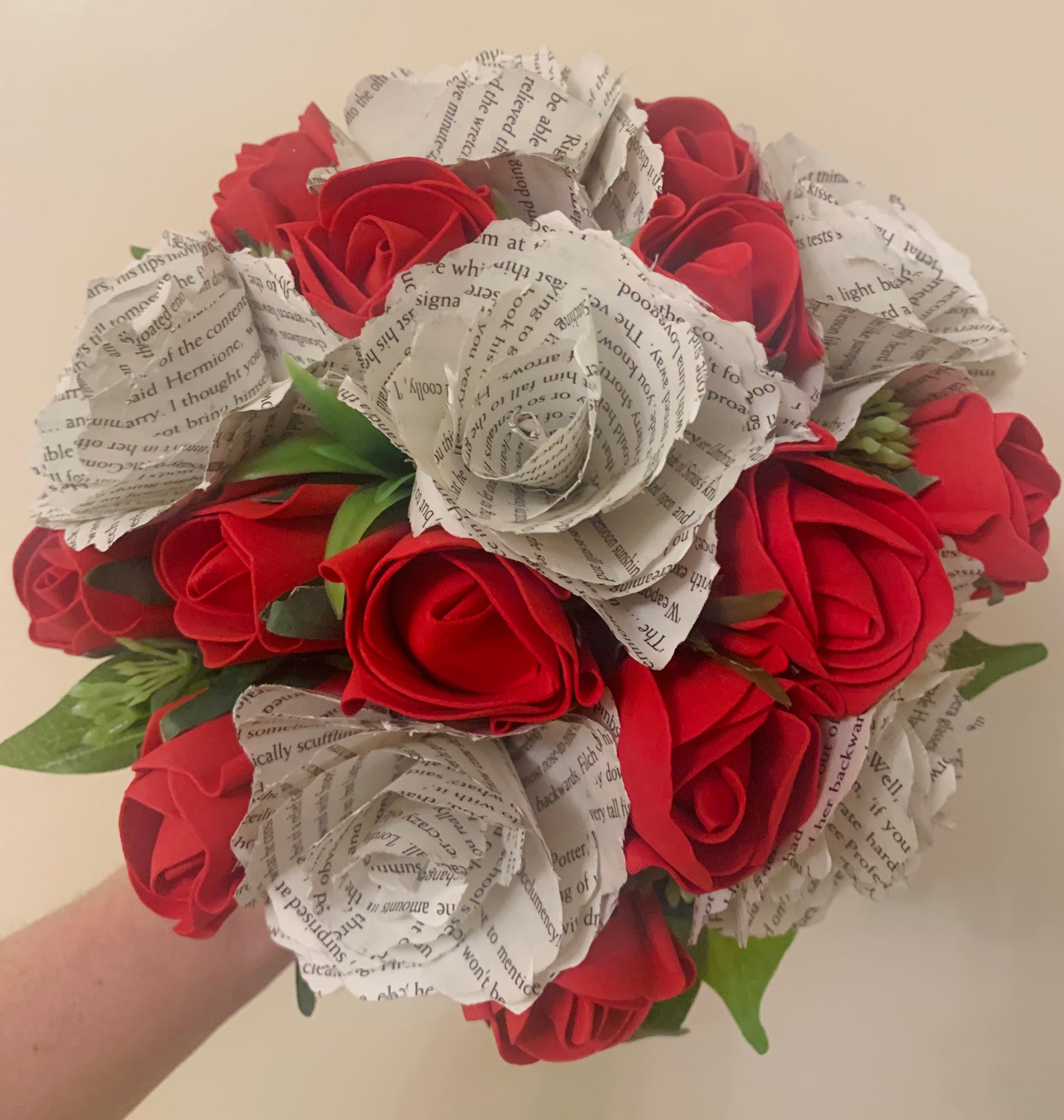 Harry Potter roses bouquet with red roses Etsy