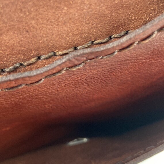 Handmade western brown leather messenger bag - image 6