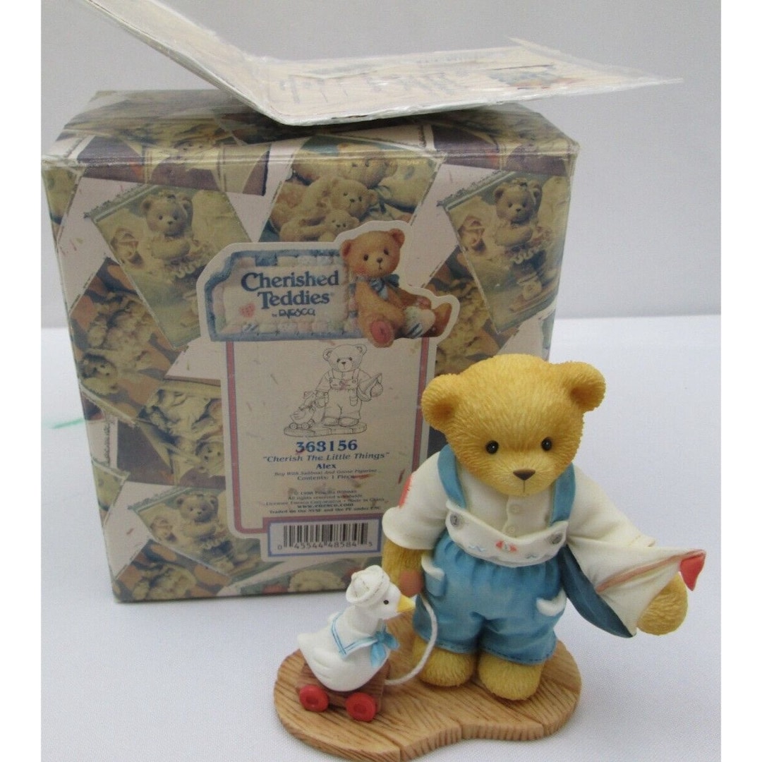 Cherished Teddies Bear Figurine 1998 Alex 368156 BOX & CERTIFICATE