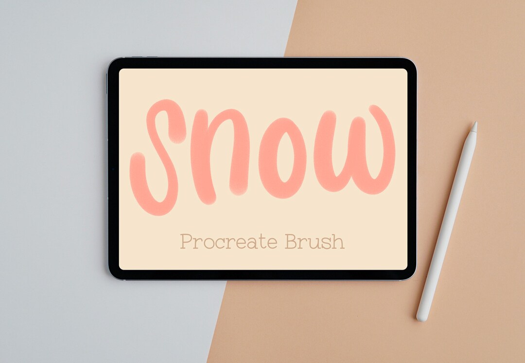 Snow Procreate Brush / Instant Download / Handlettering Tool / Digital