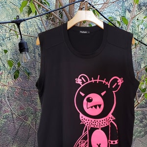 Süßer Bär mit Skateboard/Grafik Tank Top/Muskel Tank/Black Tank