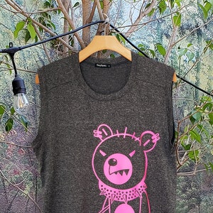 Süßer Bär mit Skateboard/Grafik Tank Top/Muskel Tank/Stahl Tank