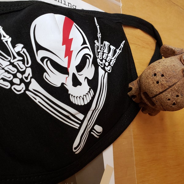 Rock & Roll Skull with thunder