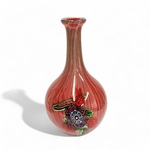 Murano Blown Art Glass Vase | Millefiori Centerpiece Vase 13 Inch Tall 7 lbs