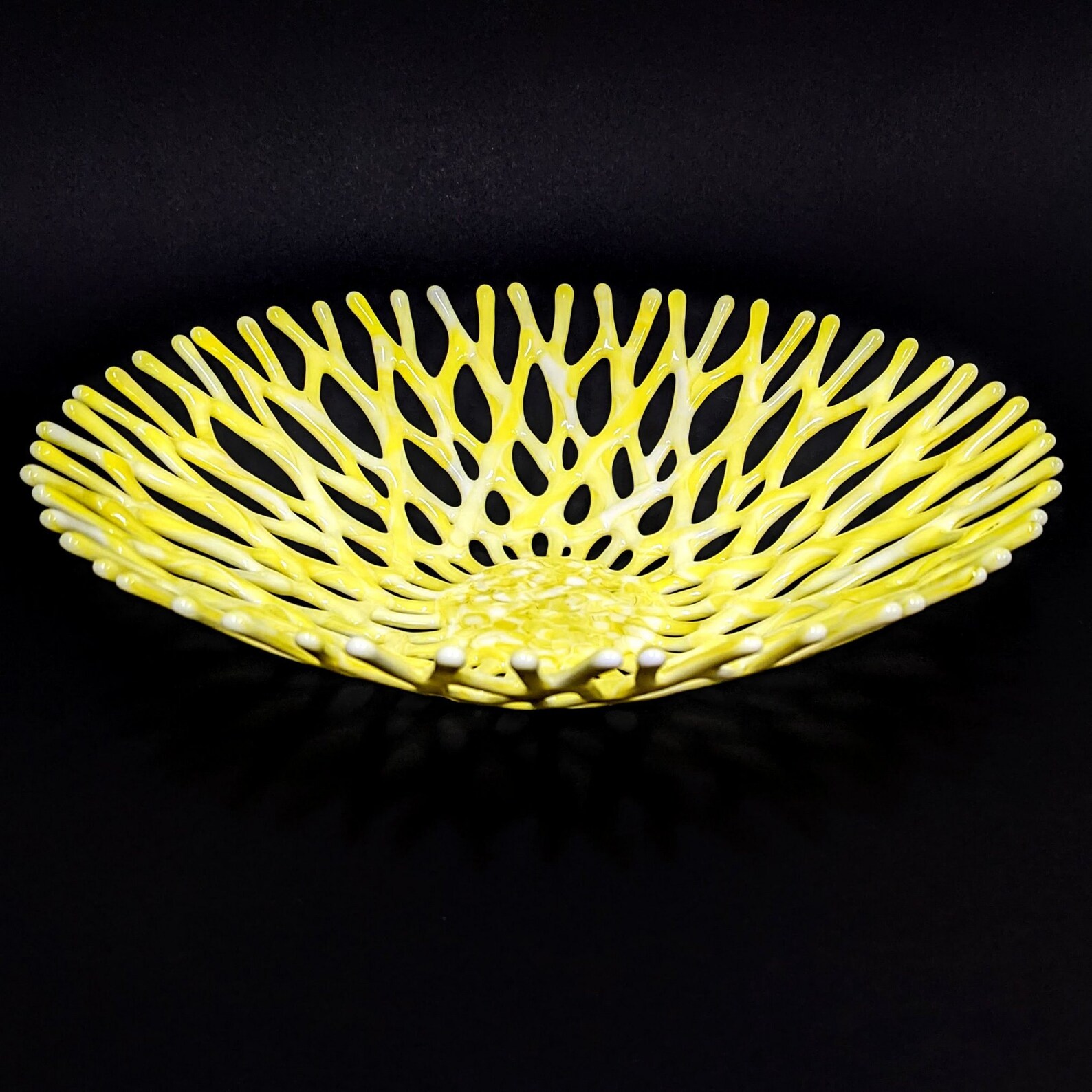 Beach Glass Art Coral Bowl Beach Themed Glass Art Gifts & Etsy