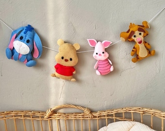 Winnie the Pooh garland, Pooh Bear Nursery Wall Hanging, Winnie the Pooh baby, Winnie the Pooh decor, Pooh hanging