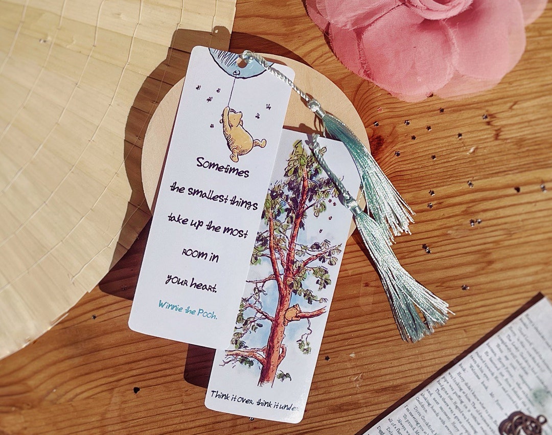 Classic Winnie the Pooh Bookmark. Set of 2 Bookmark Printed - Etsy
