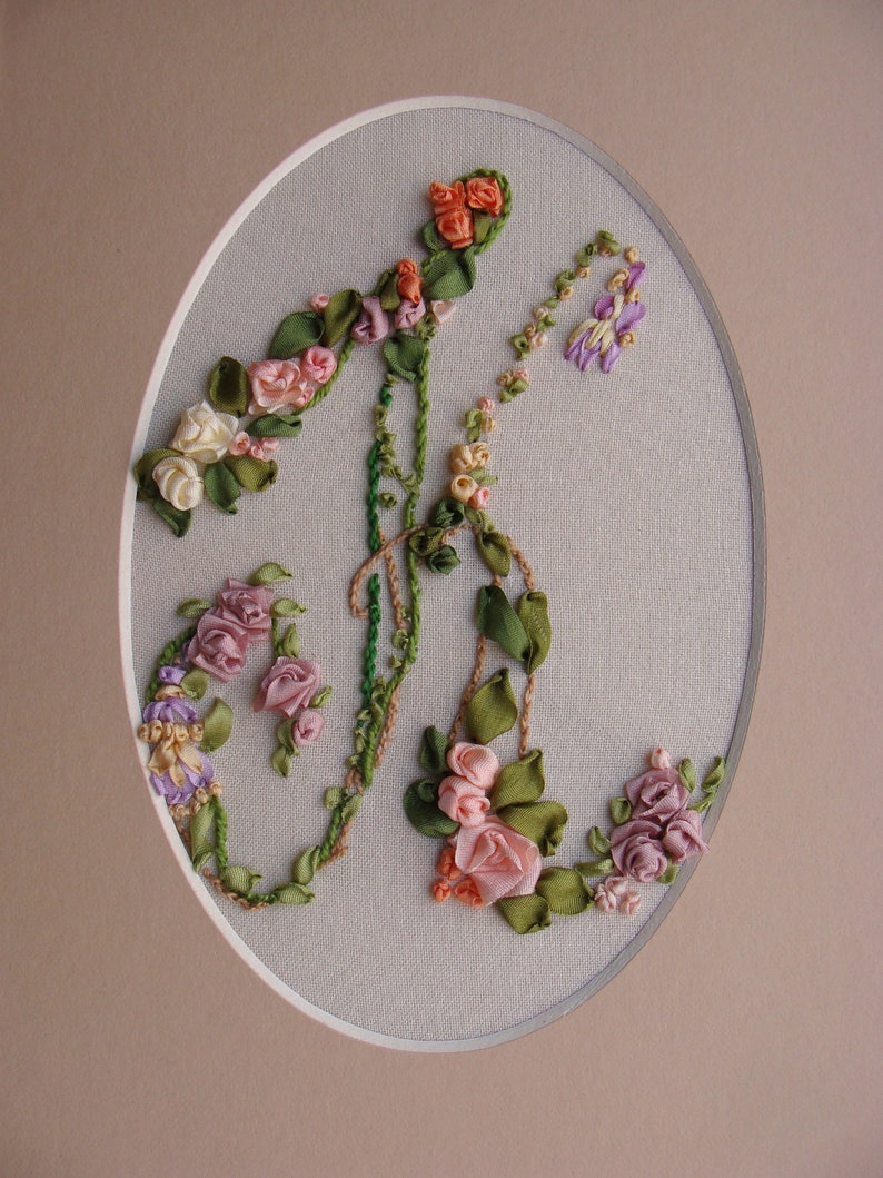 Letter K Monogram embroidery kit Etsy