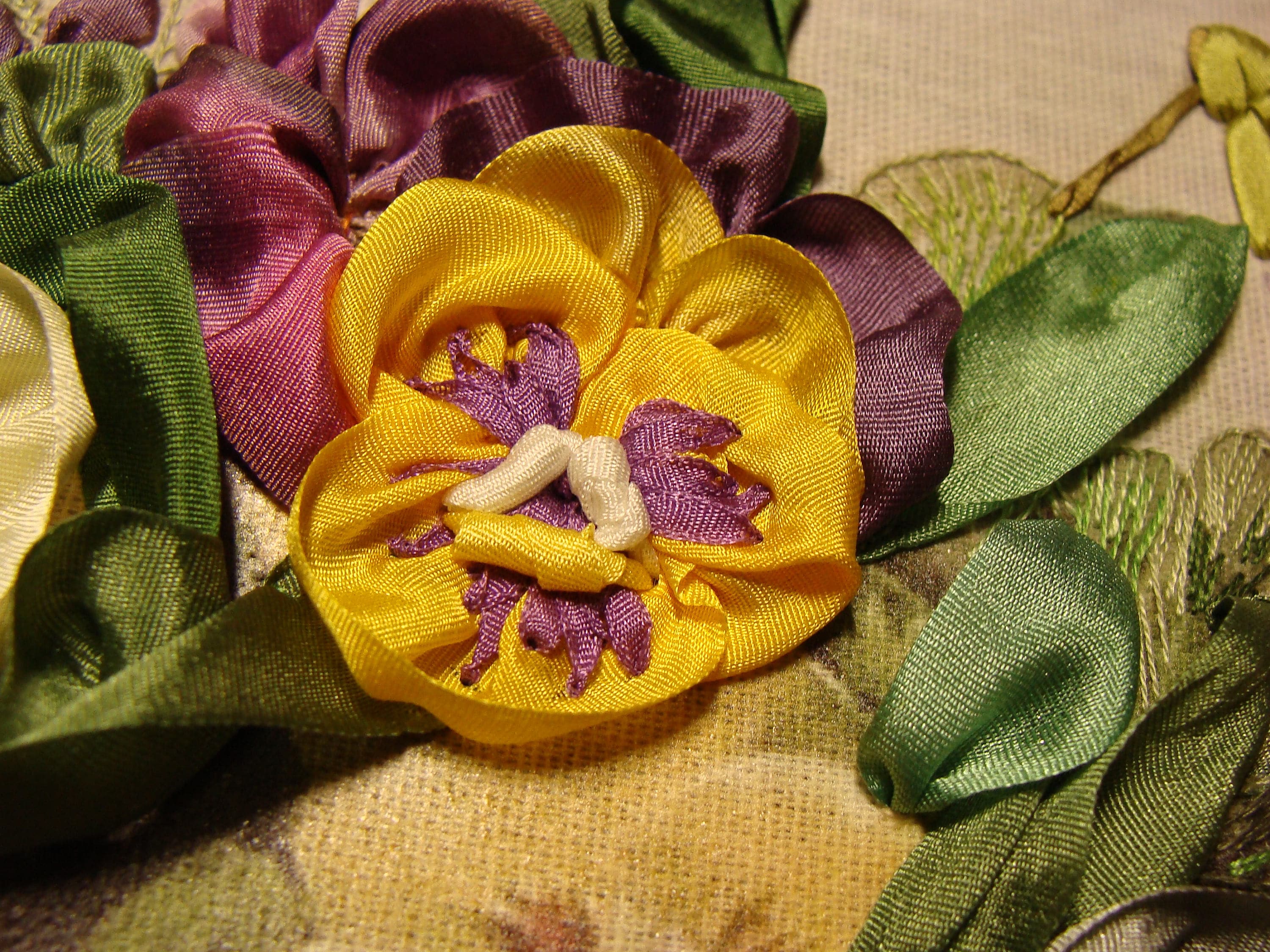 Your Day Ribbon Embroidery Kit With Natural Silk Ribbon Kits Etsy