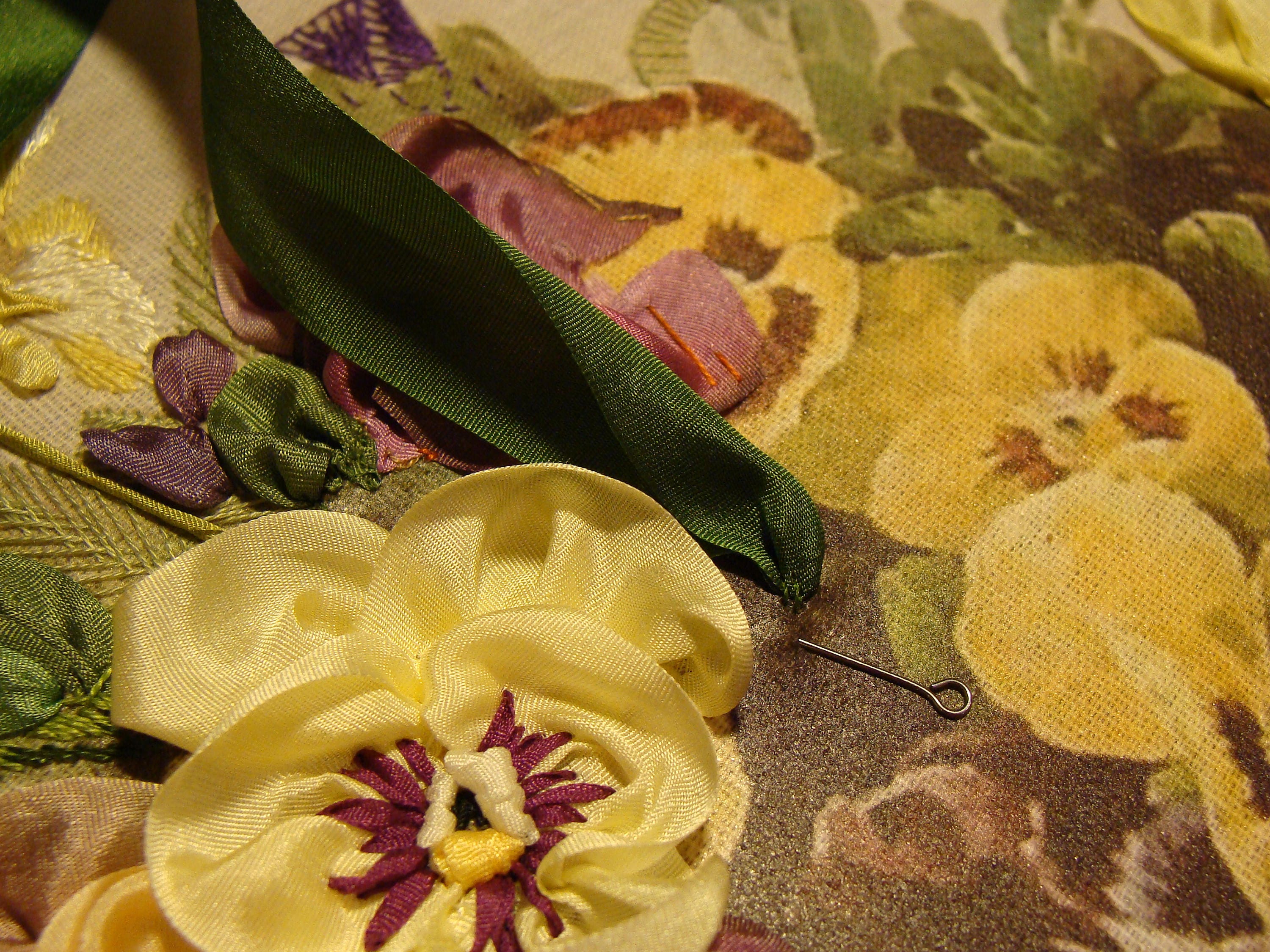 Your Day Ribbon Embroidery Kit With Natural Silk Ribbon Kits Etsy