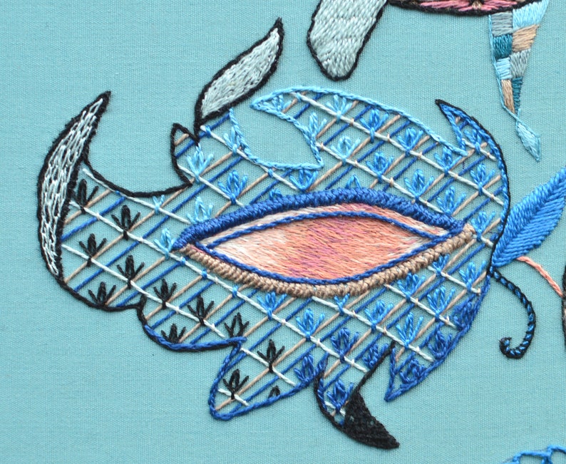 Crewel Embroidery Kit Inspirations Kit De Broderie Crewel Etsy