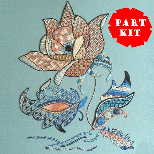 Crewel Embroidery Kit Inspirations Kit De Broderie Crewel Etsy