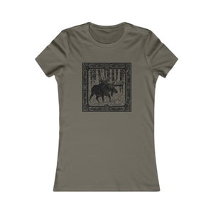 Camiseta feminina estilo Art Nouveau Moose
