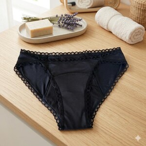 Eco Friendly Reusable Period Panties – Soft Comfortable Washable Menstrual Underwear image 2