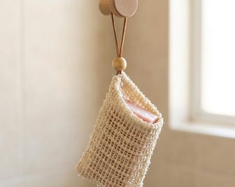 Eco Friendly Jute Soap Saver Bag – Biodegradable Soap Pouch & Exfoliating Shower Accessory