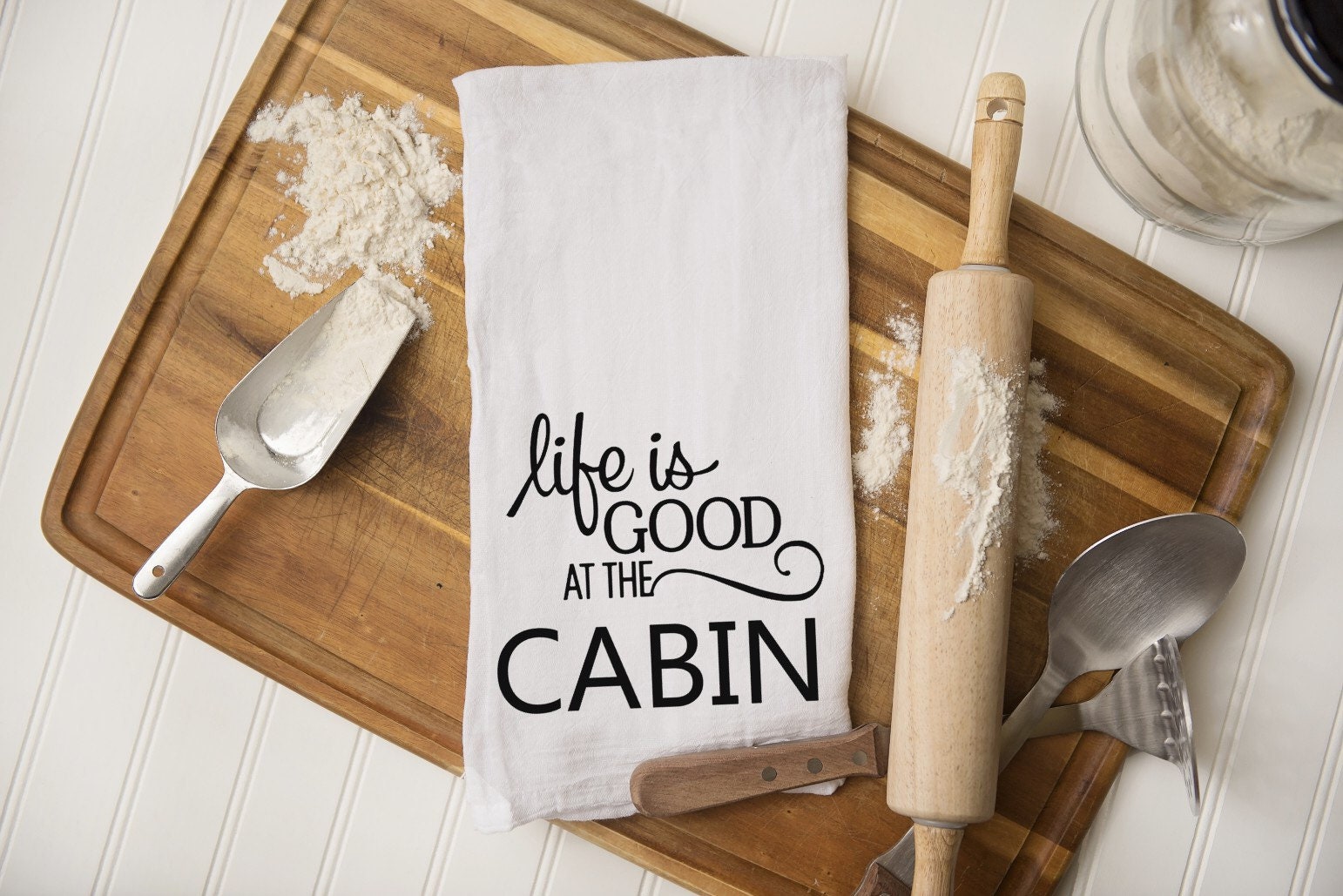 Cabin Kitchen Towel/cabin Gifts/cute Kitchen Towels/cabin Kitchen Decor/cute  Dish Towels/up North Gifts/cabin Decor/cabin Towels 