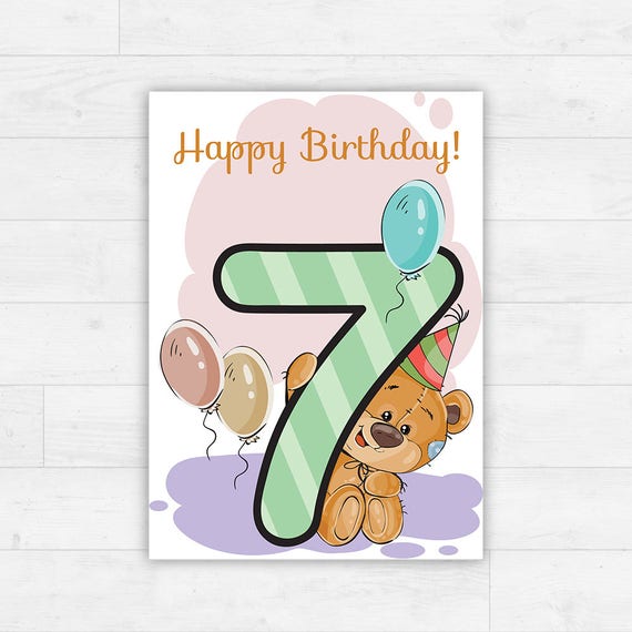 printable happy birthday card instant download illustrated etsy