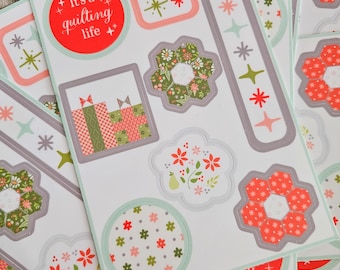 Poinsettia and Pear Sticker Sheet