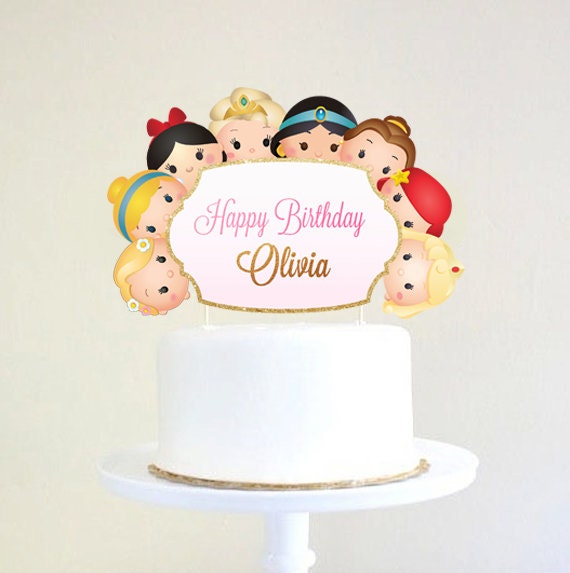 Gateau De Princesse Tsum Tsum De Gateau Fete De Princesse Etsy