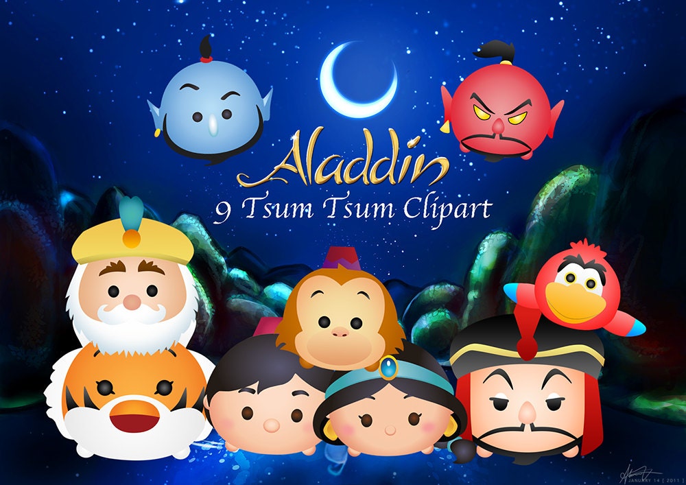 Aladdin Tsum Tsum 9 High Resolution Digital Clipart Etsy