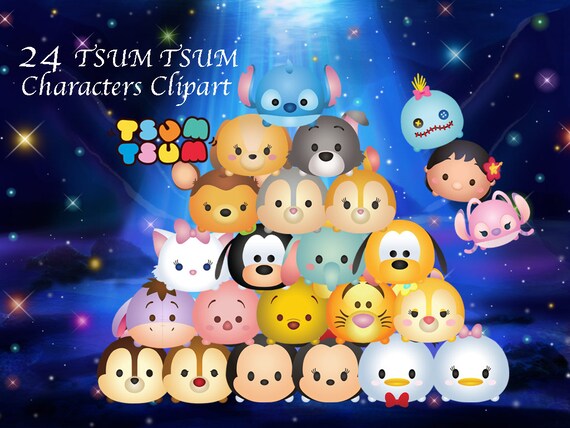 Disney Tsum Tsum 24 Haute Resolution Numerique Clipart Etsy Disney Tsum Tsum 24 Haute Resolution Numerique Clipart Etsy