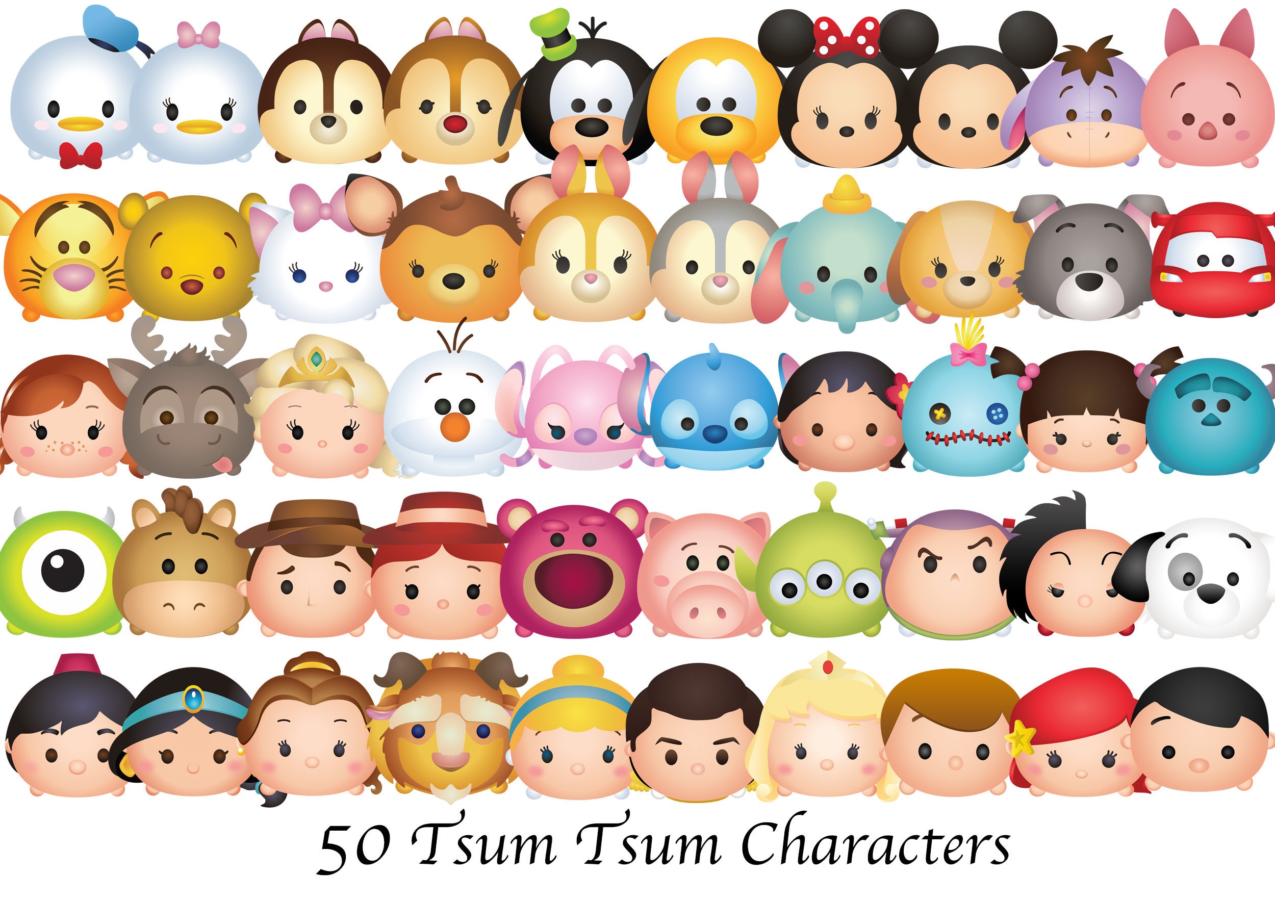 TSUM CLIPART 50 High Resolution Clipart Disney Tsum Etsy.