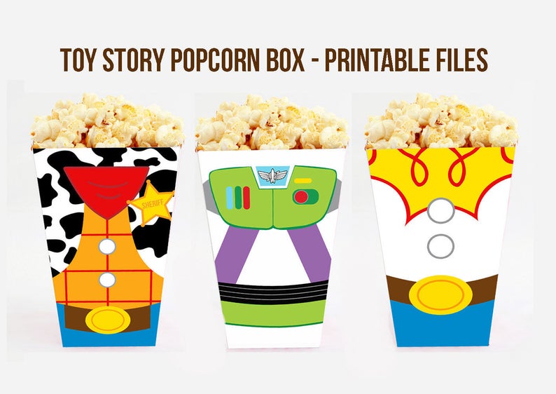 Toy Story Popcorn Box. Toy Story Treat Box. Toy Story Birthday. Toy Story Party. Baby Shower. Party Supplies. DIGITAL FILE 