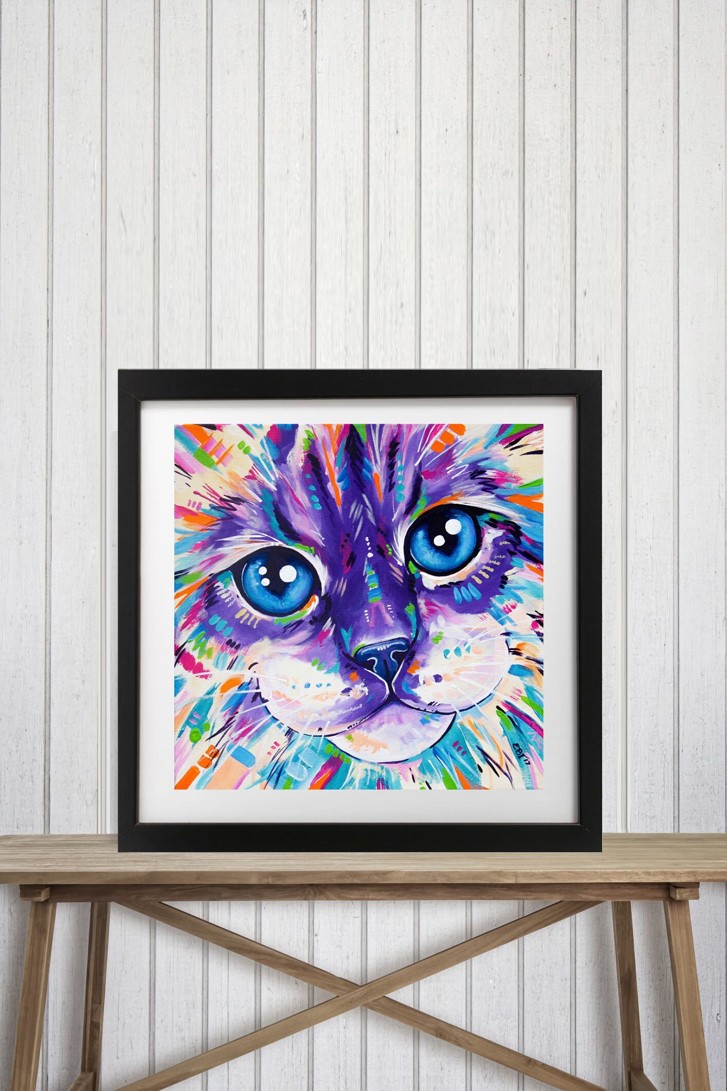 Cat Ragdoll Wall Art Art Print Bright Ragdoll Cat Cat Etsy Australia