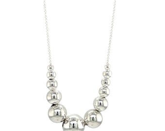 Sterling Silver Ball Pendant Necklace