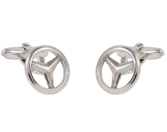 Sterling Silver Mercedes Cufflinks