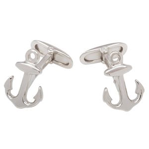 Sterling Silver Anchor Cufflinks