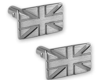Sterling silver Union Jack cufflinks NEW