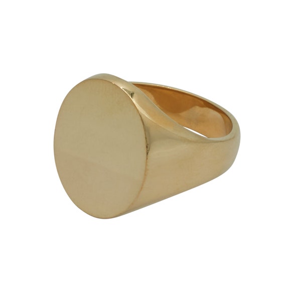 Heavy Weight 9ct Yellow Gold Large Oval Head Signet Ring HS41 Etsy Canada