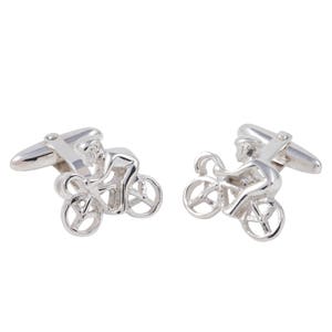 Sterling Silver Cycling Cufflinks