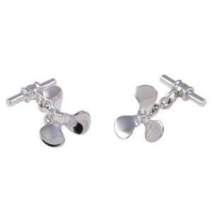 Sterling Silver Boat Propeller Cufflinks