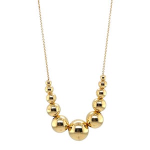 Sterling Silver Gilt Ball Pendant Necklace
