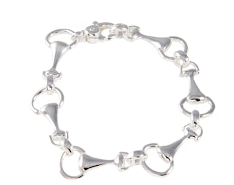 Sterling zilveren armband met paardenbit