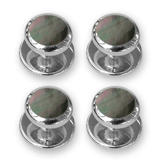 sterling silver dress studs Authentic Meteorite Shirt Studs, Gift for Groom