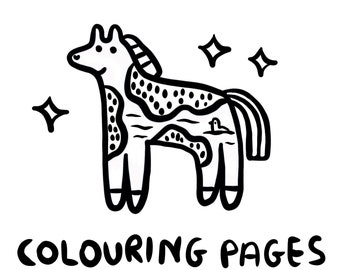 Cute art coloring pages, adult colouring book, body positive coloring pages, illustrated art nature simple coloring pages for young artist