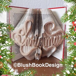 Christmas Book Folding Pattern DIY Unusual Unique Gift PDF