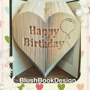 Buon compleanno Cuore con palloncino 2018 modello di libro pieghevole arte regalo di famiglia insolito e unico