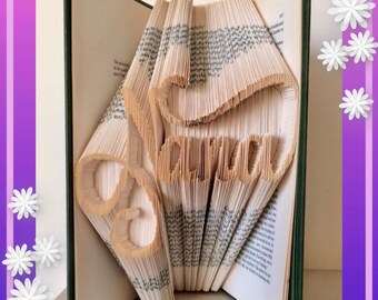 Nana Book Folding Pattern (Combination Cut and Fold) pdf bookart unusual gift