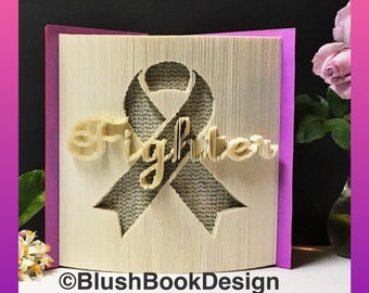 Fighter Awareness Ribbon Multi Layer Book Folding Pattern