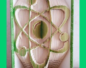 Atom Book Folding Art Pattern Science Student Gift