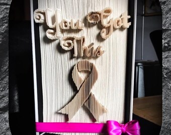 You Got This Awareness Ribbon Cut & Fold  Book Folding Pattern
