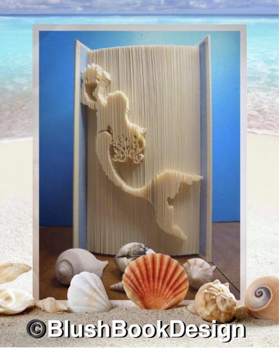 Mermaid book folding pattern PDF measure mark cut and fold (mmcf)