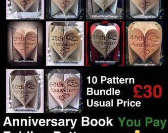 Anniversary Hearts 10 Book Folding Pattern Bundle (LIMITED TIME OFFER)