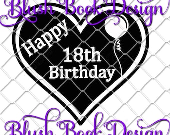 Happy 18th Birthday Heart book folding art pattern Unusual unique family gift