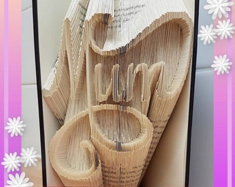 Mum Book Folding Pattern (Combination Cut and Fold) pdf bookart unusual gift