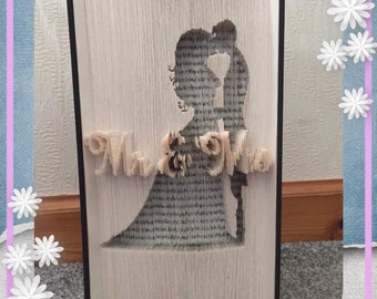 Bride and Groom Mr and Mrs Multi Layer Book Folding Pattern